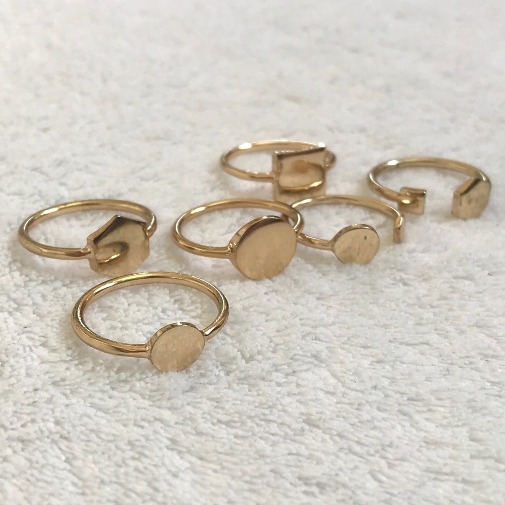 Forever 21 Rings, Set of 6 | Gold, Size 7